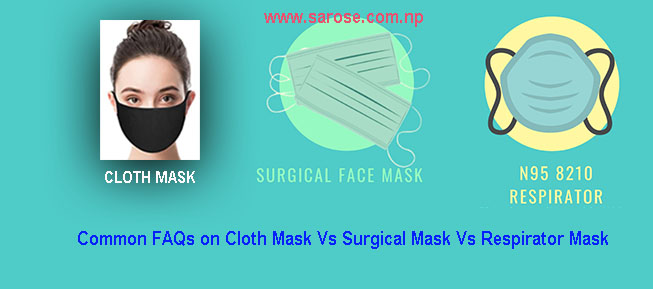 Common FAQs on Cloth Mask Vs Surgical Mask Vs Respirator Mask