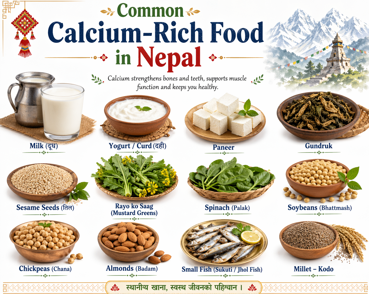 calcium rich foods in nepal